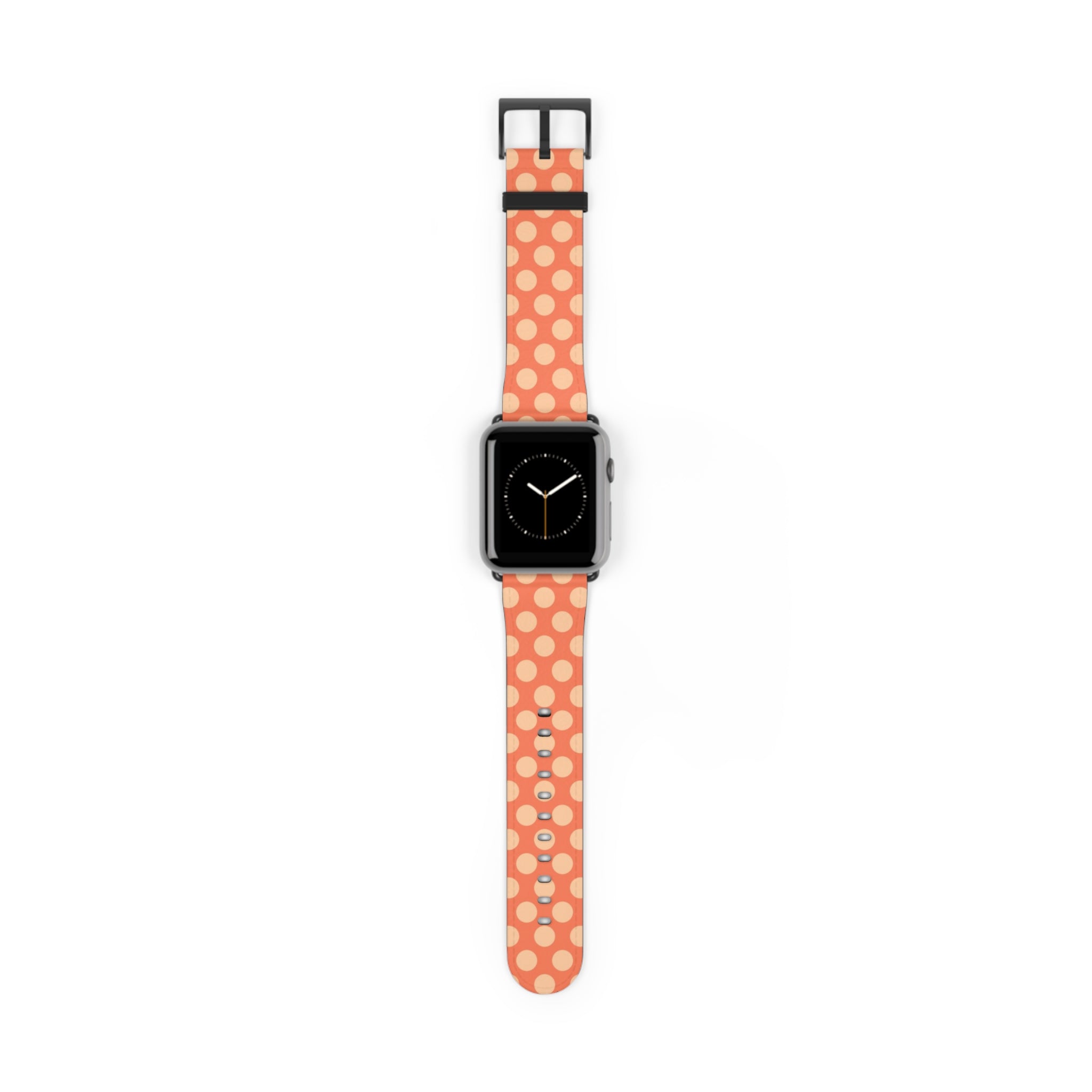 Peach & Coral Polka Dot Smartwatch Strap by etchd, view 2