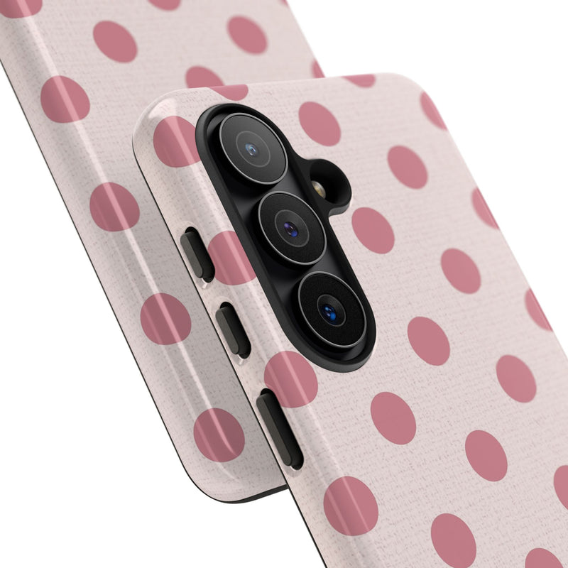 Blush Polka Dot Phone Case by etchd, view 209
