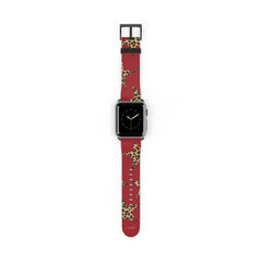 Red & Leopard Stars Smartwatch Strap by etchd