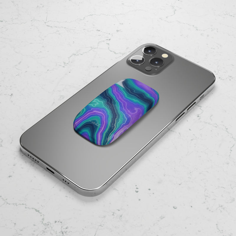 Peacock Ink Click-On Phone Grip by etchd, view 5