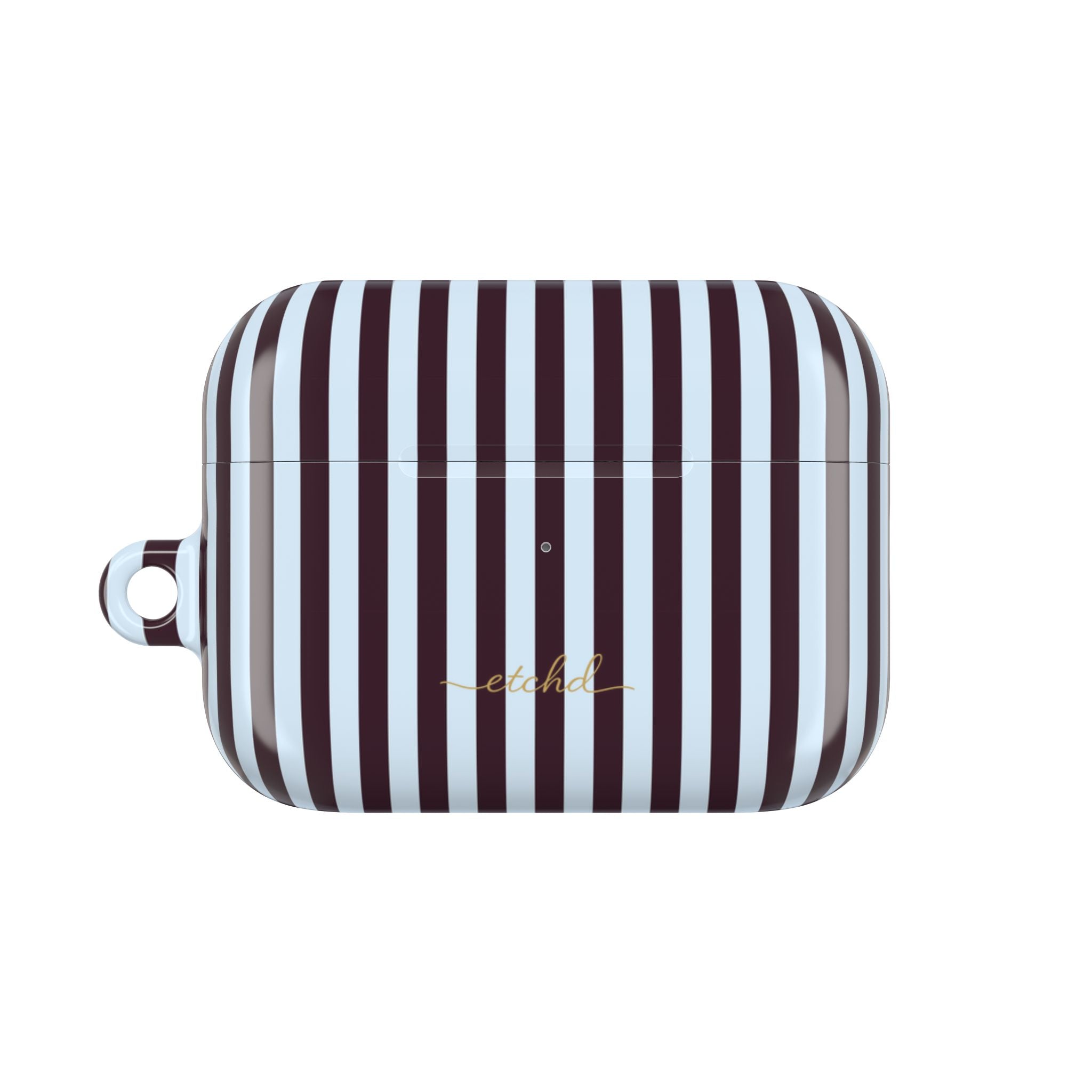 Plum & Blue Striped AirPod Case by etchd, view 2