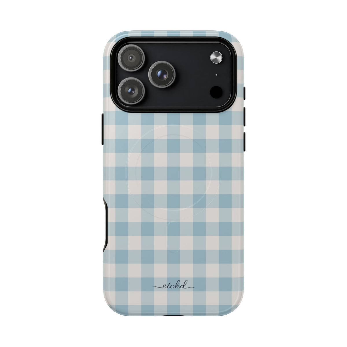 Cornflower & White Gingham Magnetic Phone Case by etchd, view 31