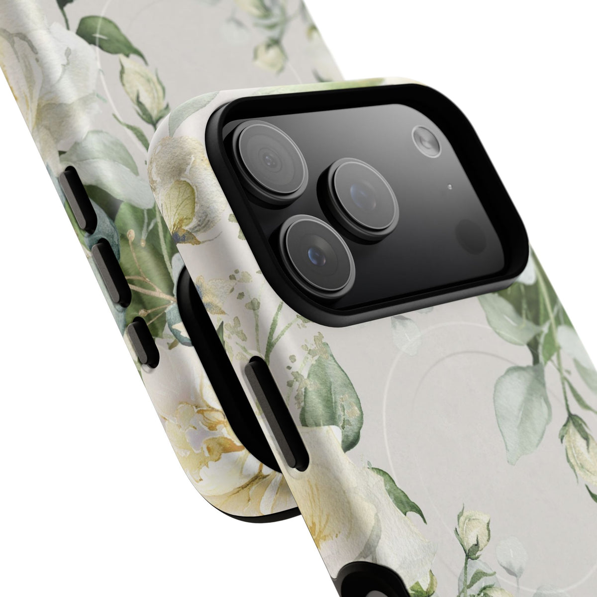 White Roses Magnetic Phone Case by etchd, view 100