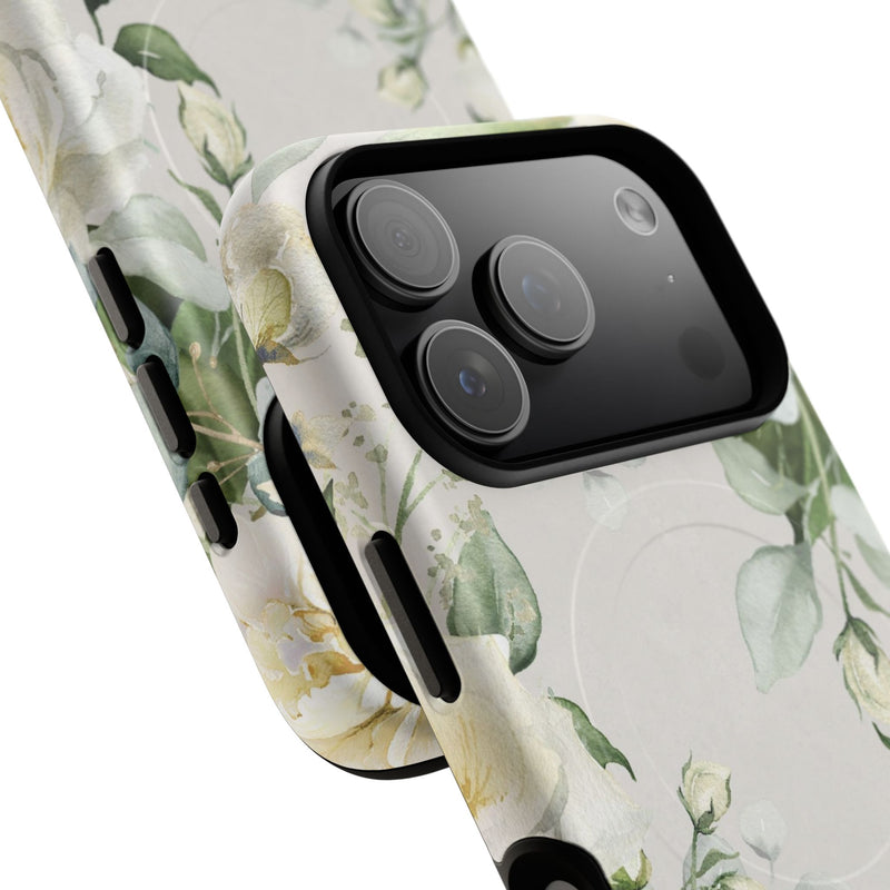 White Roses Magnetic Phone Case by etchd, view 100