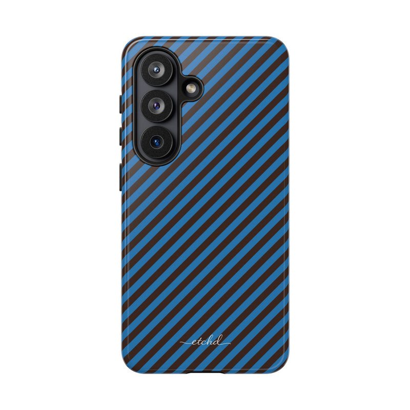 Espresso And Cerulean Diagonal Phone Case by etchd, view 61