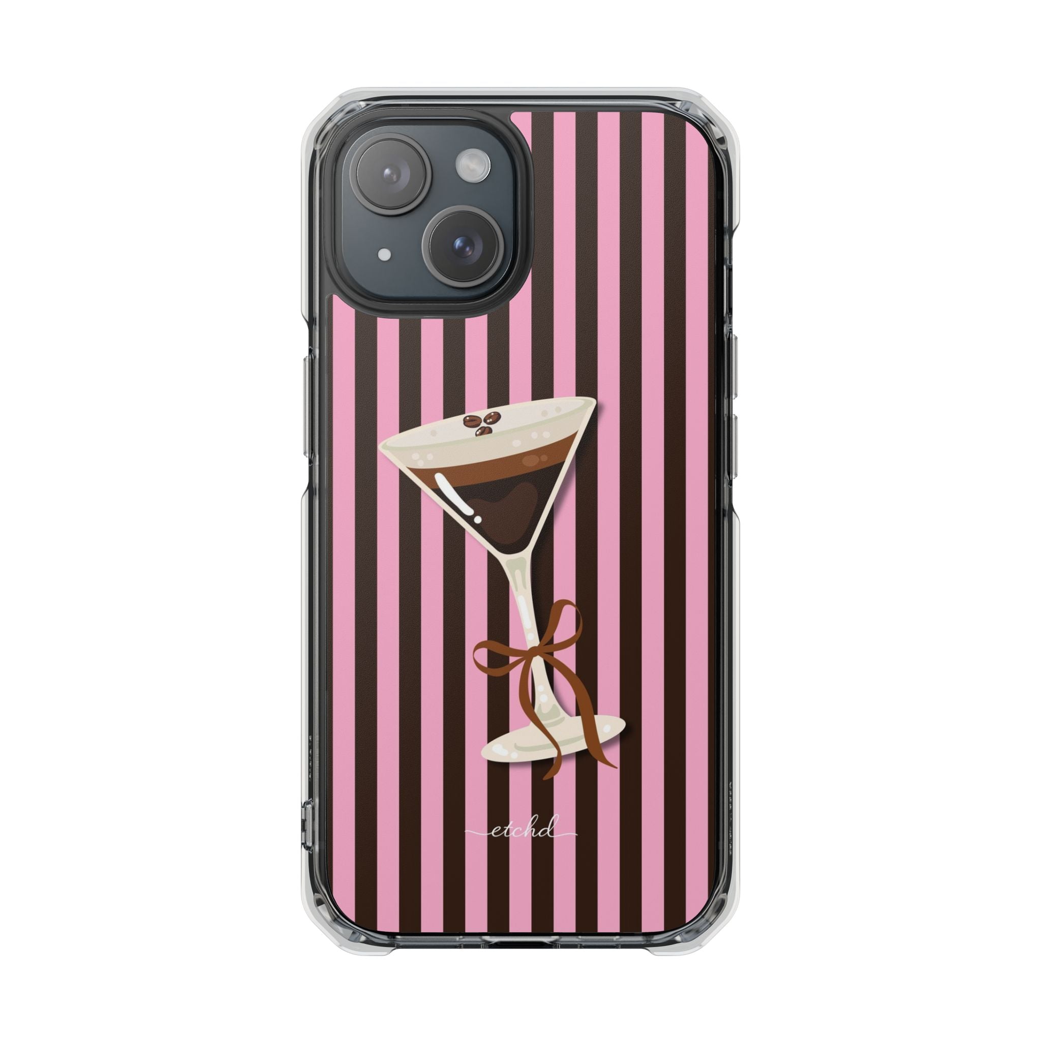 Espresso Martini Clear Magnetic Phone Case by etchd, view 2