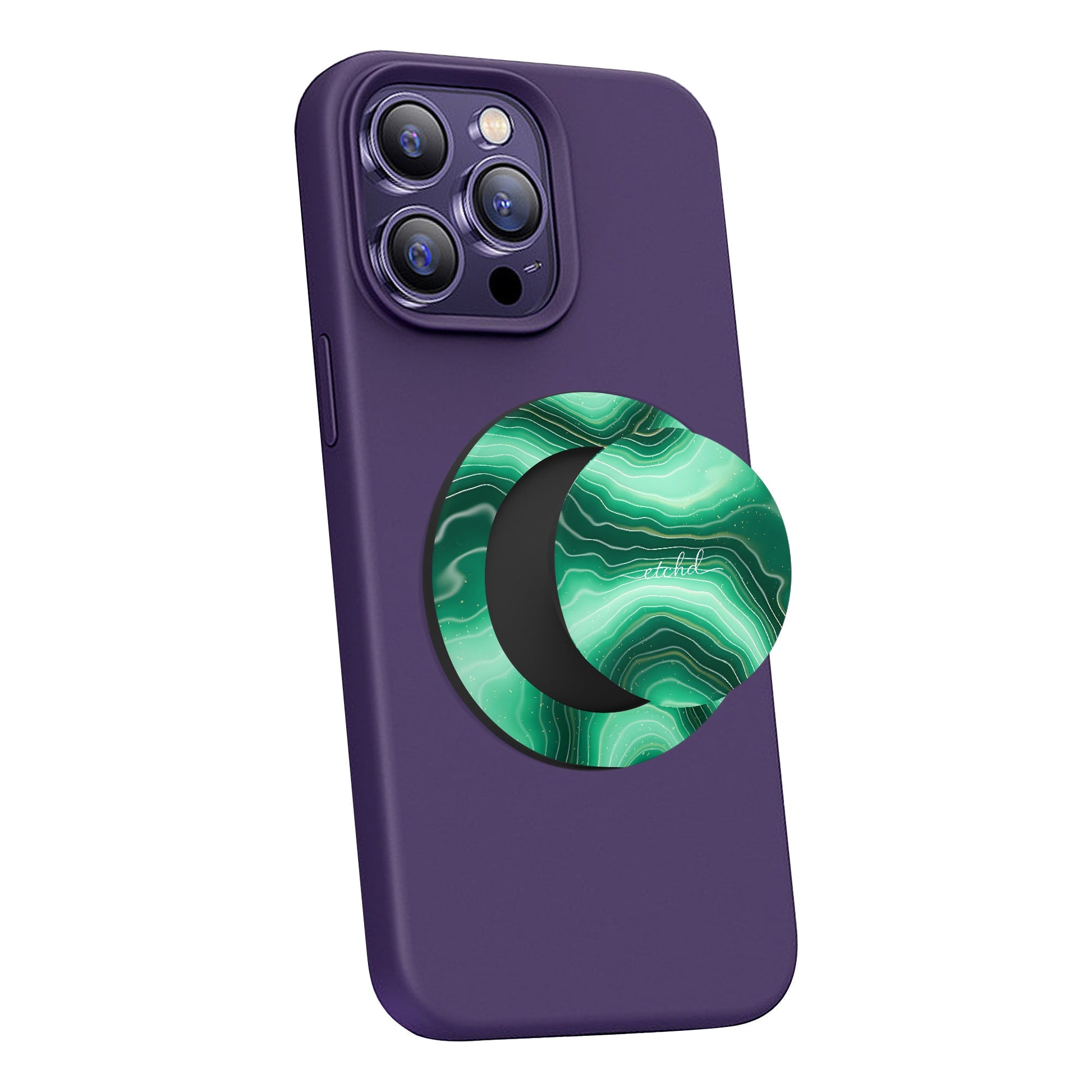 Emerald Phone Grip And Stand by etchd, view 4