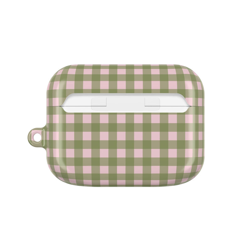 Green & Pink Gingham AirPod Case by etchd, view 7