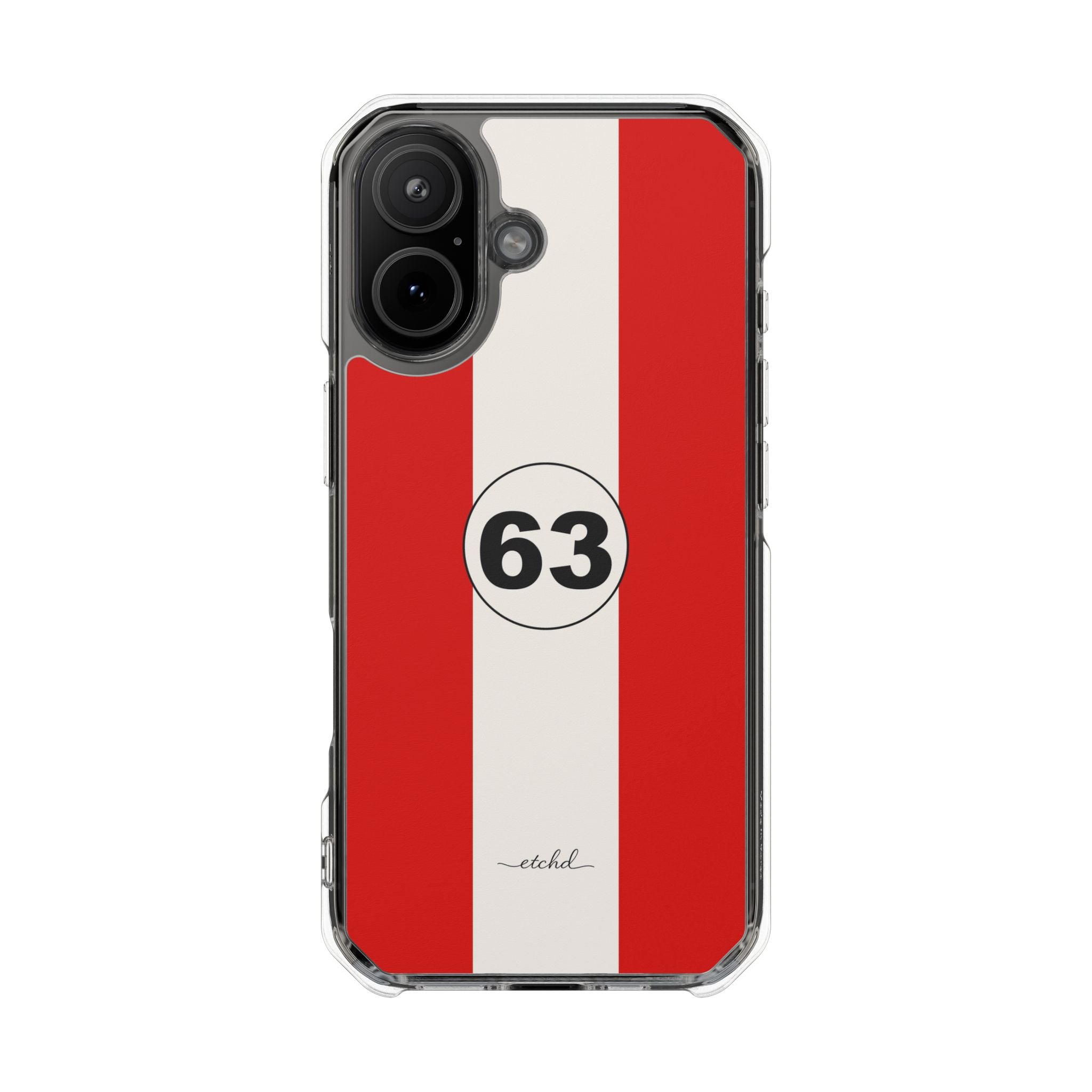 Monza Red Clear Magnetic Phone Case by etchd, view 13