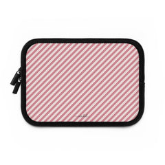 Blush & Cream Striped Diagonal Laptop Sleeve by etchd, view 2