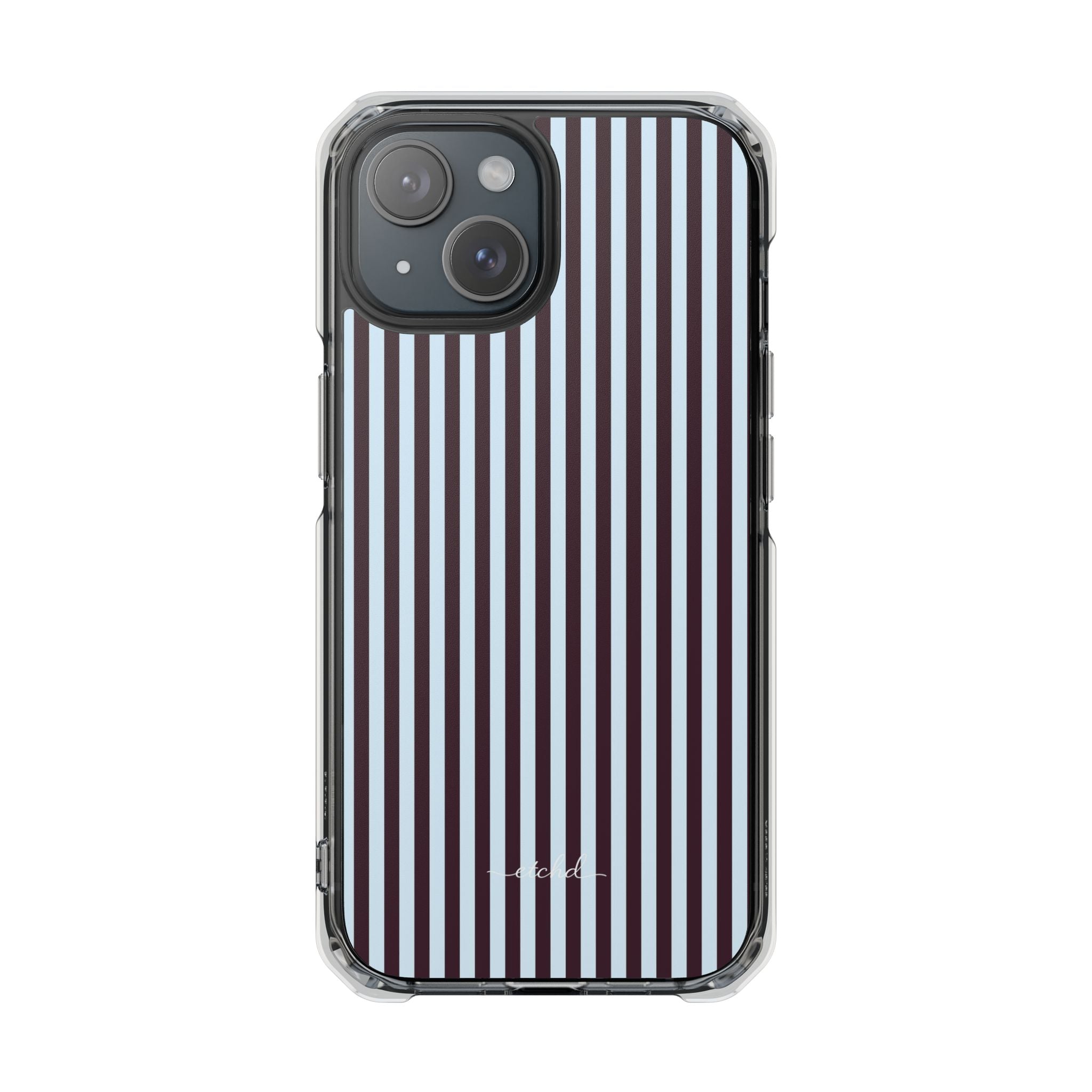 Plum And Blue Clear Magnetic Phone Case by etchd, view 2
