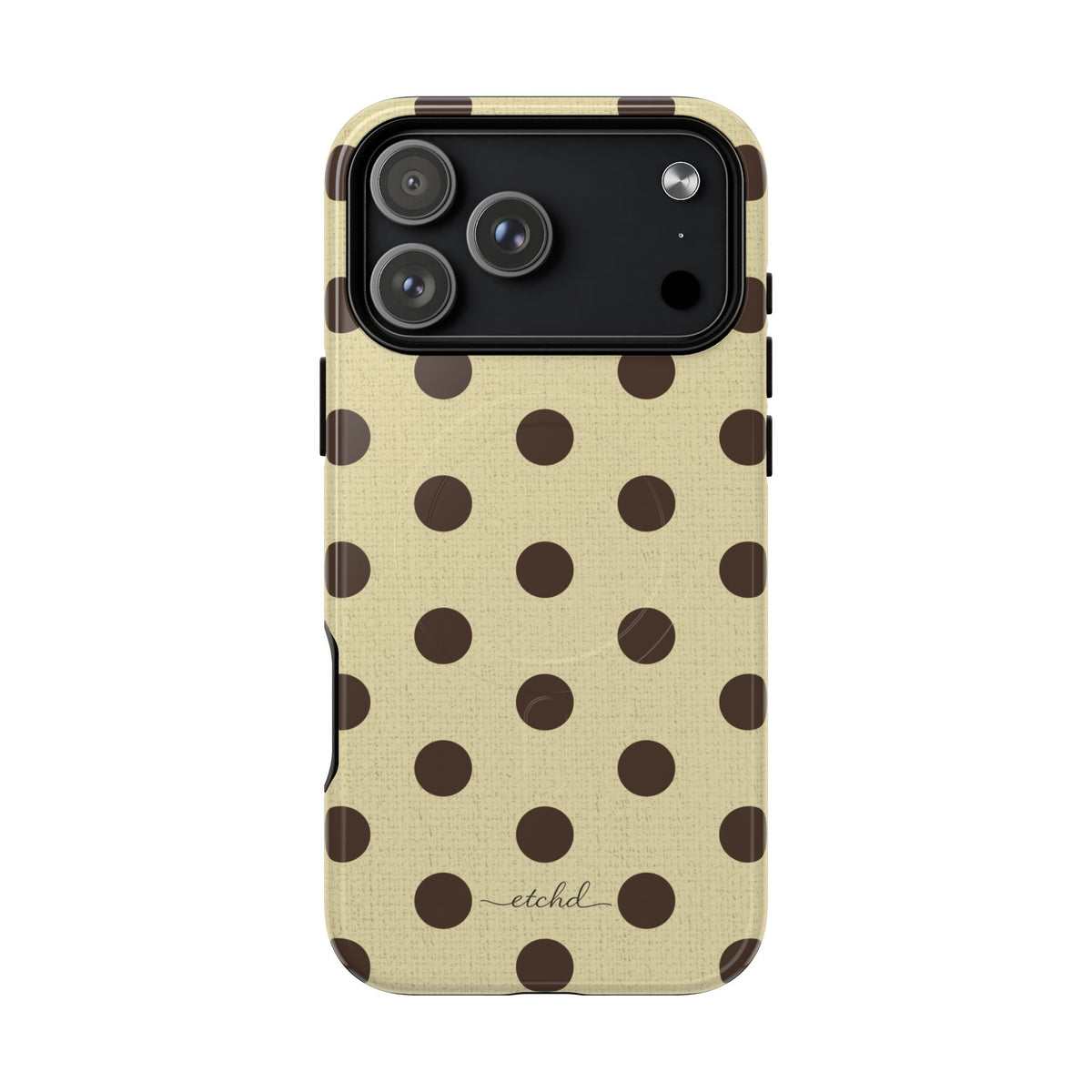 Butter & Brown Polka Dot Magnetic Phone Case by etchd, view 31