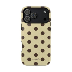 Butter & Brown Polka Dot Magnetic Phone Case by etchd, view 31