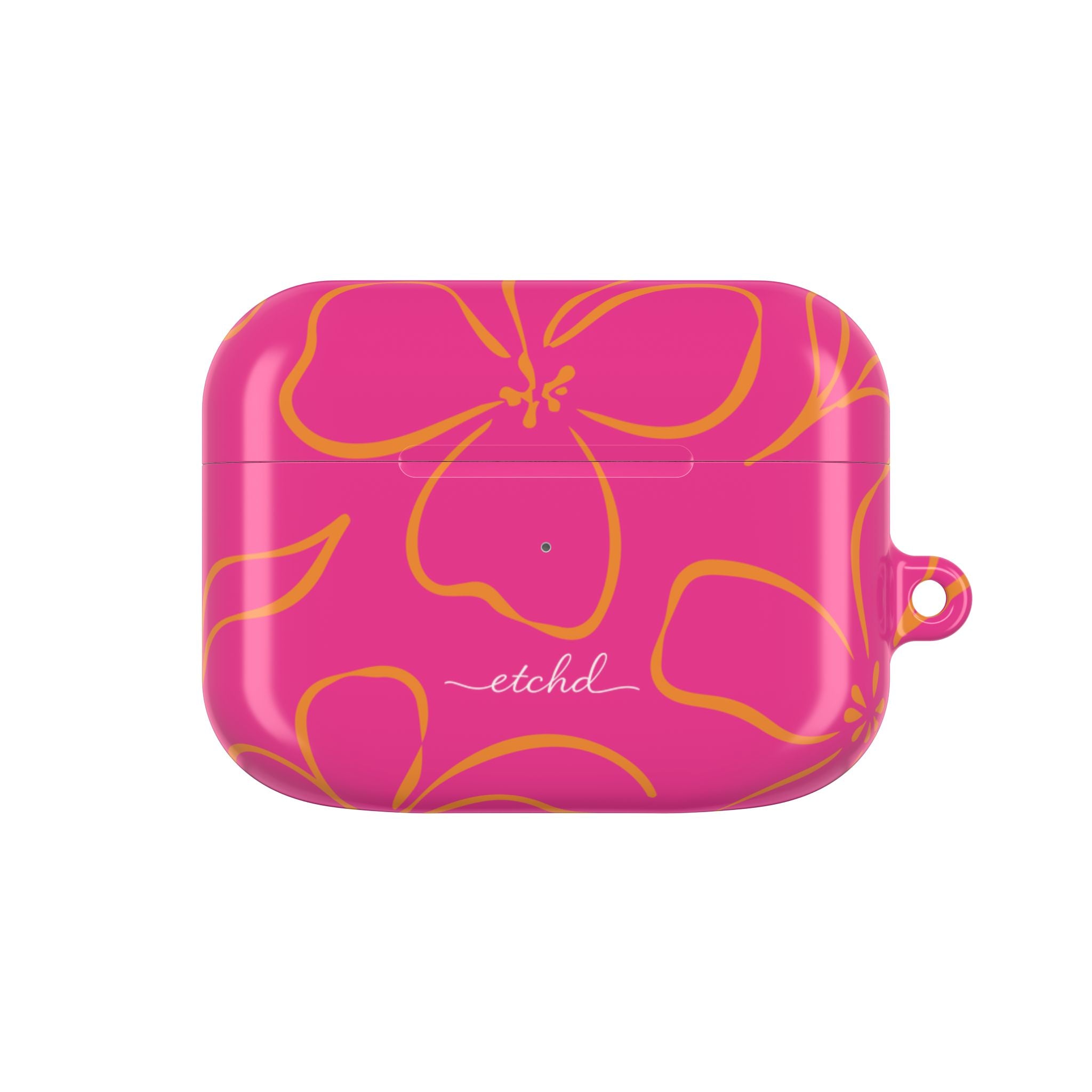 Pink & Orange Floral AirPod Case by etchd