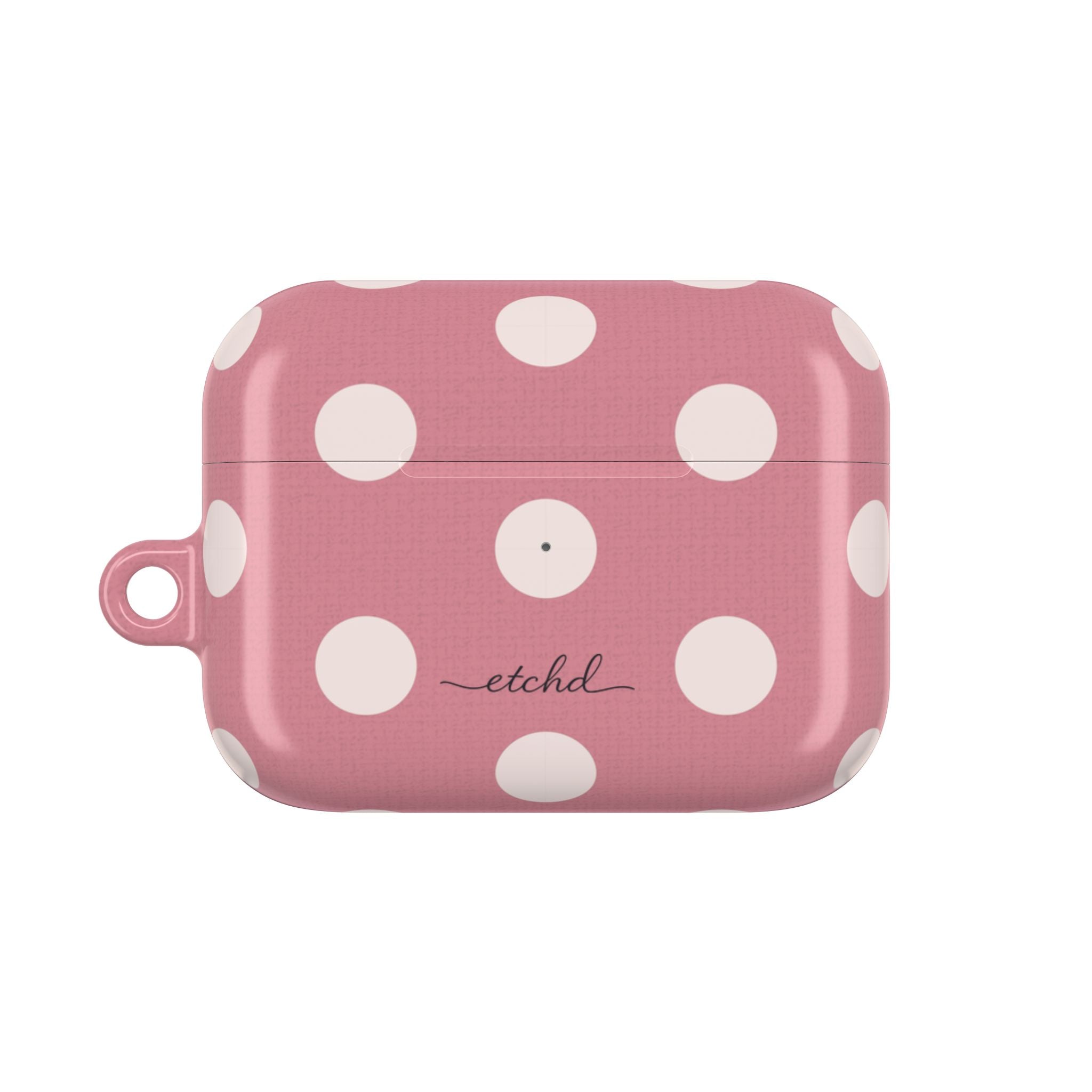 Cream & Blush Polka Dot AirPod Case by etchd, view 2