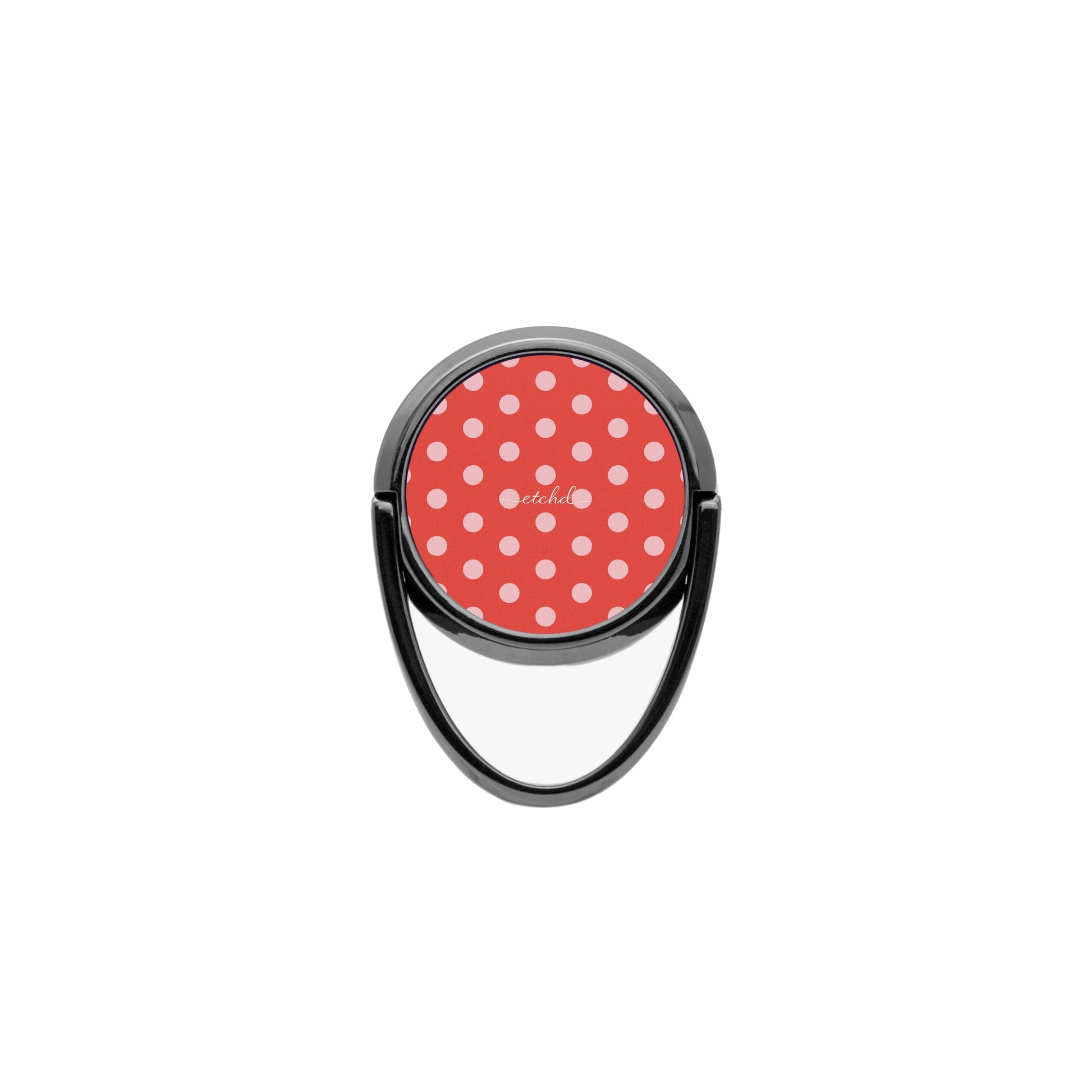 Blush And Poppy Polka Dot Phone Ring Holder by etchd, view 4