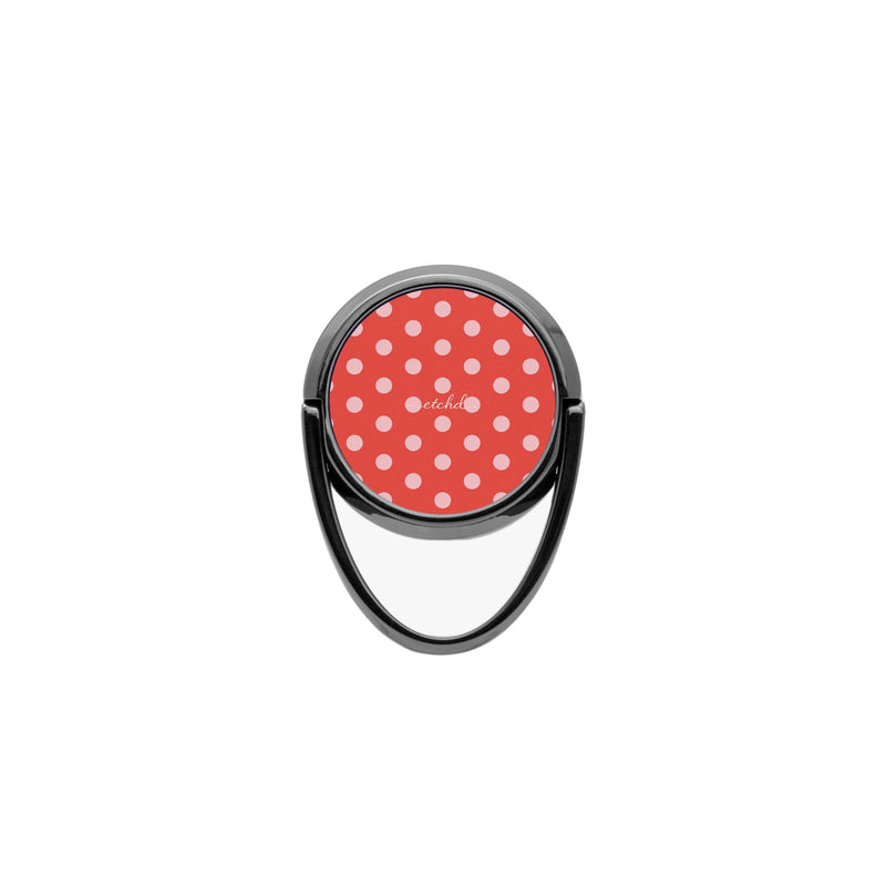 Blush And Poppy Polka Dot Anneau de Maintien Téléphone-zoom-