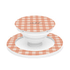 Coral & Cream Gingham Anello e supporto per telefono