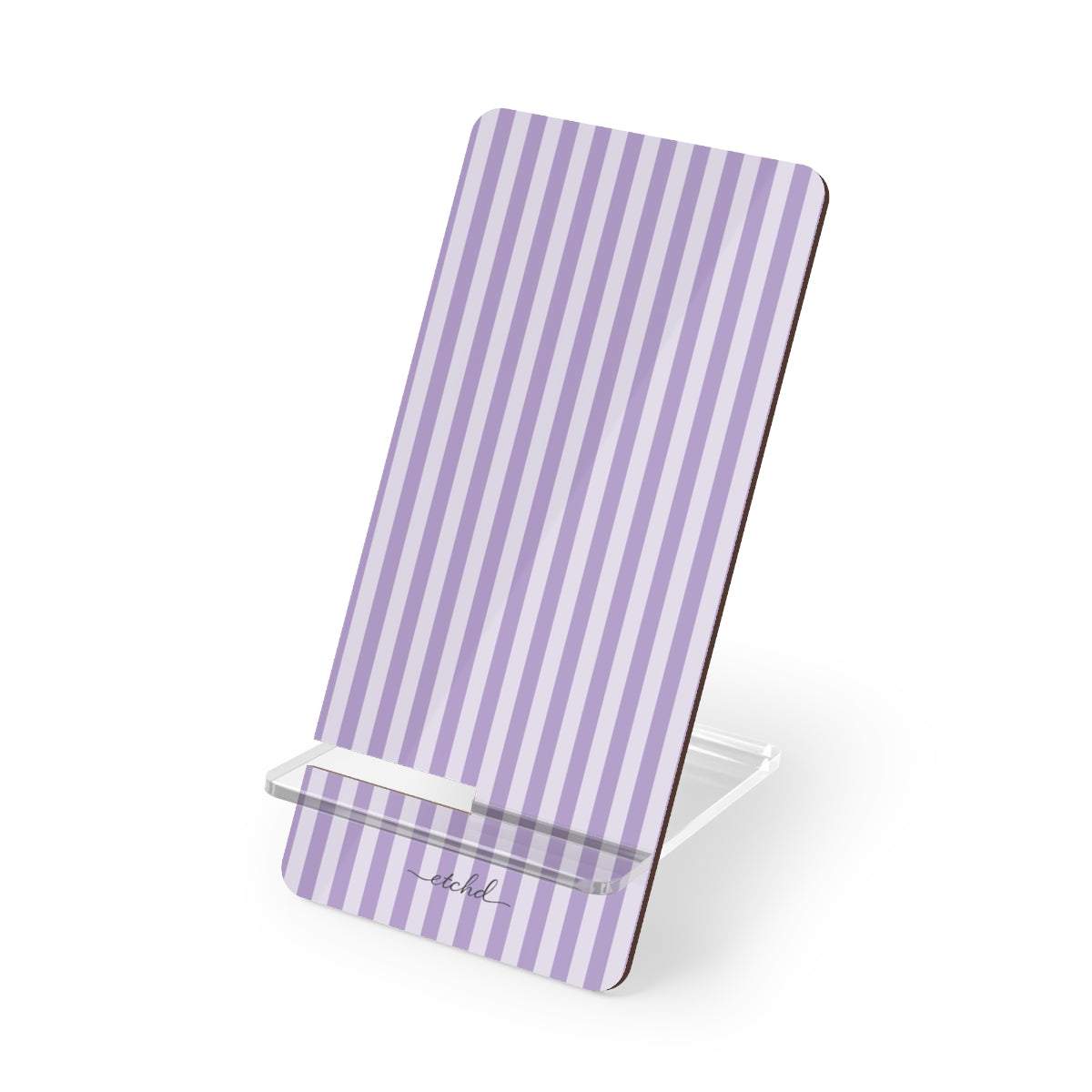 Lilac & Cream Striped Soporte para móvil de etchd