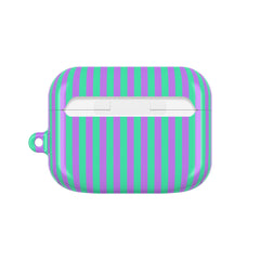 Lilac & Hypermint Striped AirPod Case by etchd, view 7