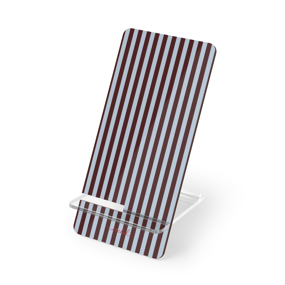 Blue & Cherry Striped Soporte para móvil de etchd