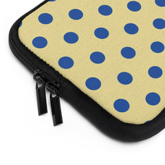 Cobalt And Butter Polka Dot Laptop Sleeve by etchd, view 12