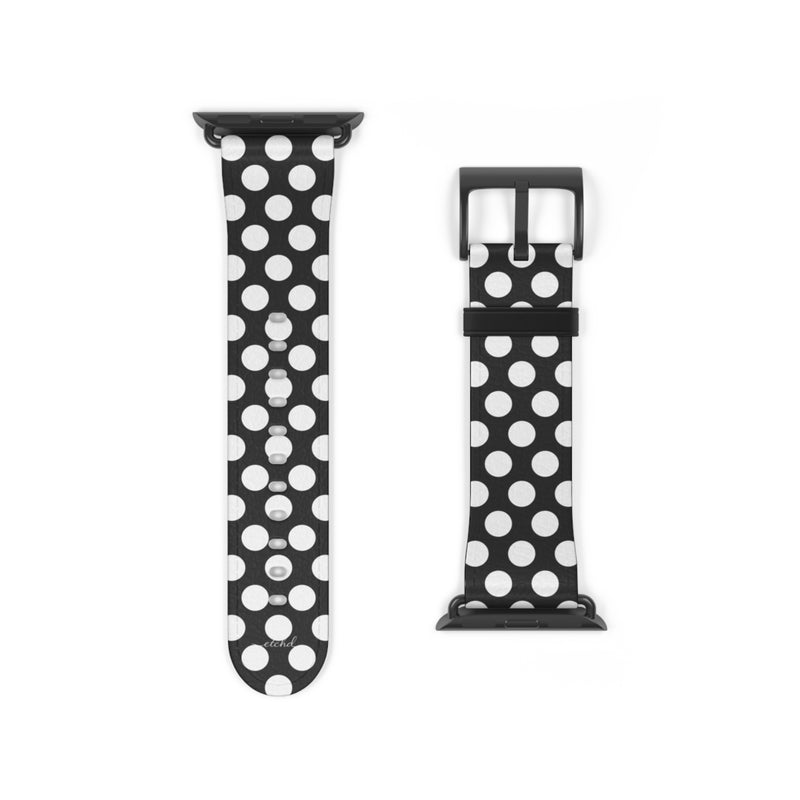 White & Black Polka Dot Smartwatch Strap by etchd, view 9