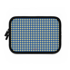 Butter & Cobalt Gingham Custodia per laptop di etchd, vista 2