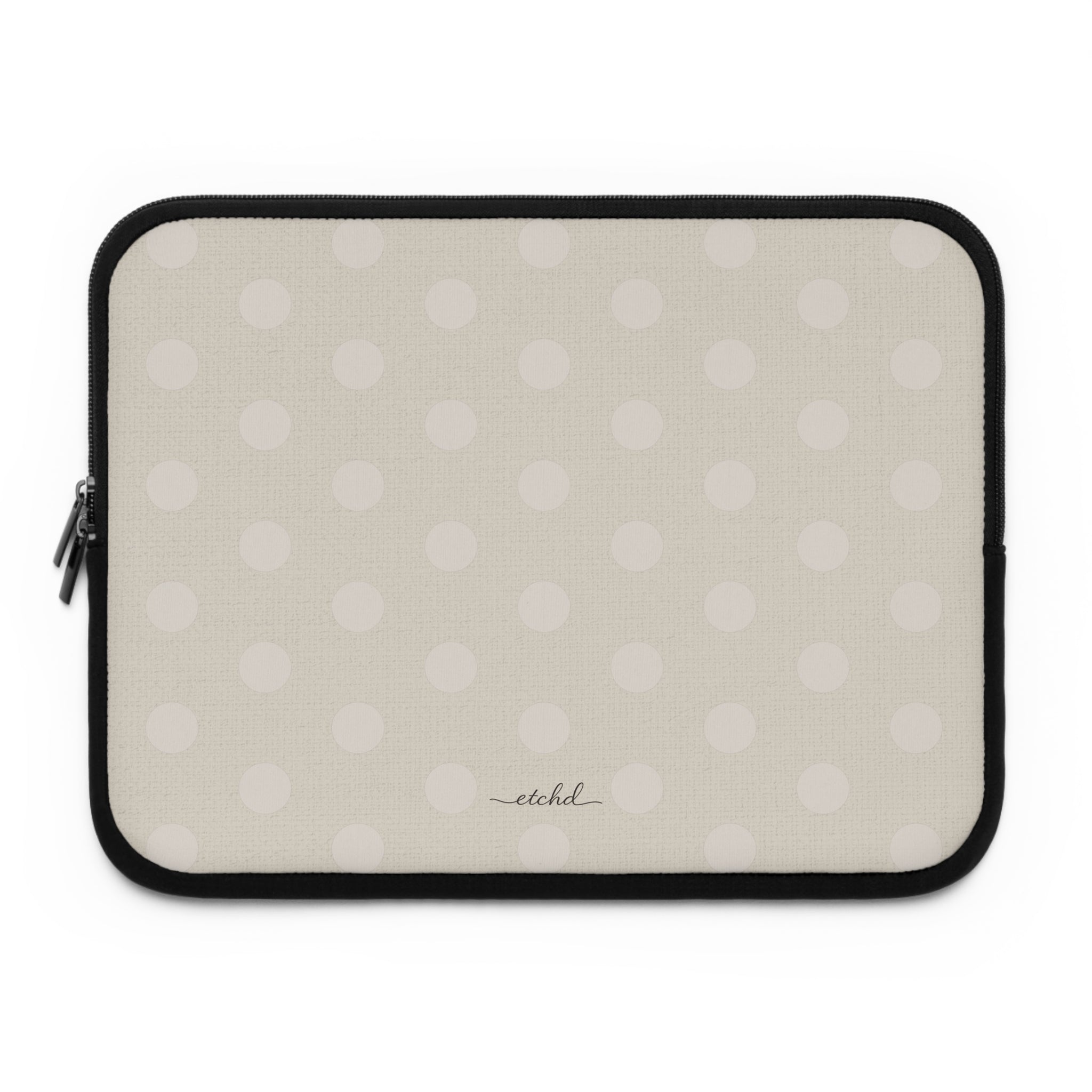 Neutral Polka Dot Laptop Sleeve by etchd