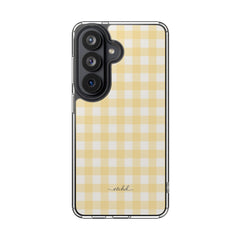 Butter Gingham Clear Phone Case by etchd, view 23