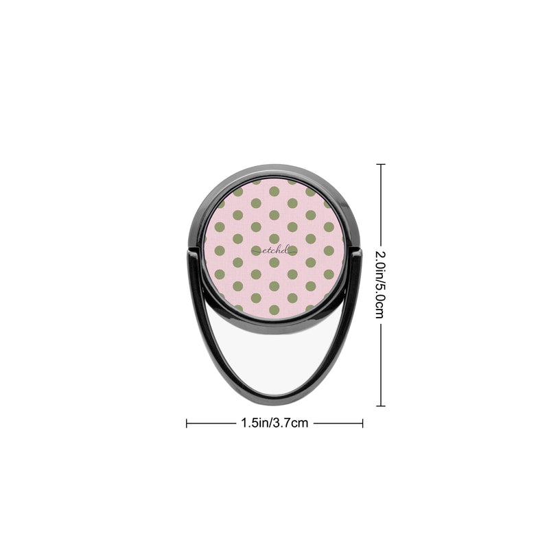 Green And Pink Polka Dot Phone Ring Holder-zoom-