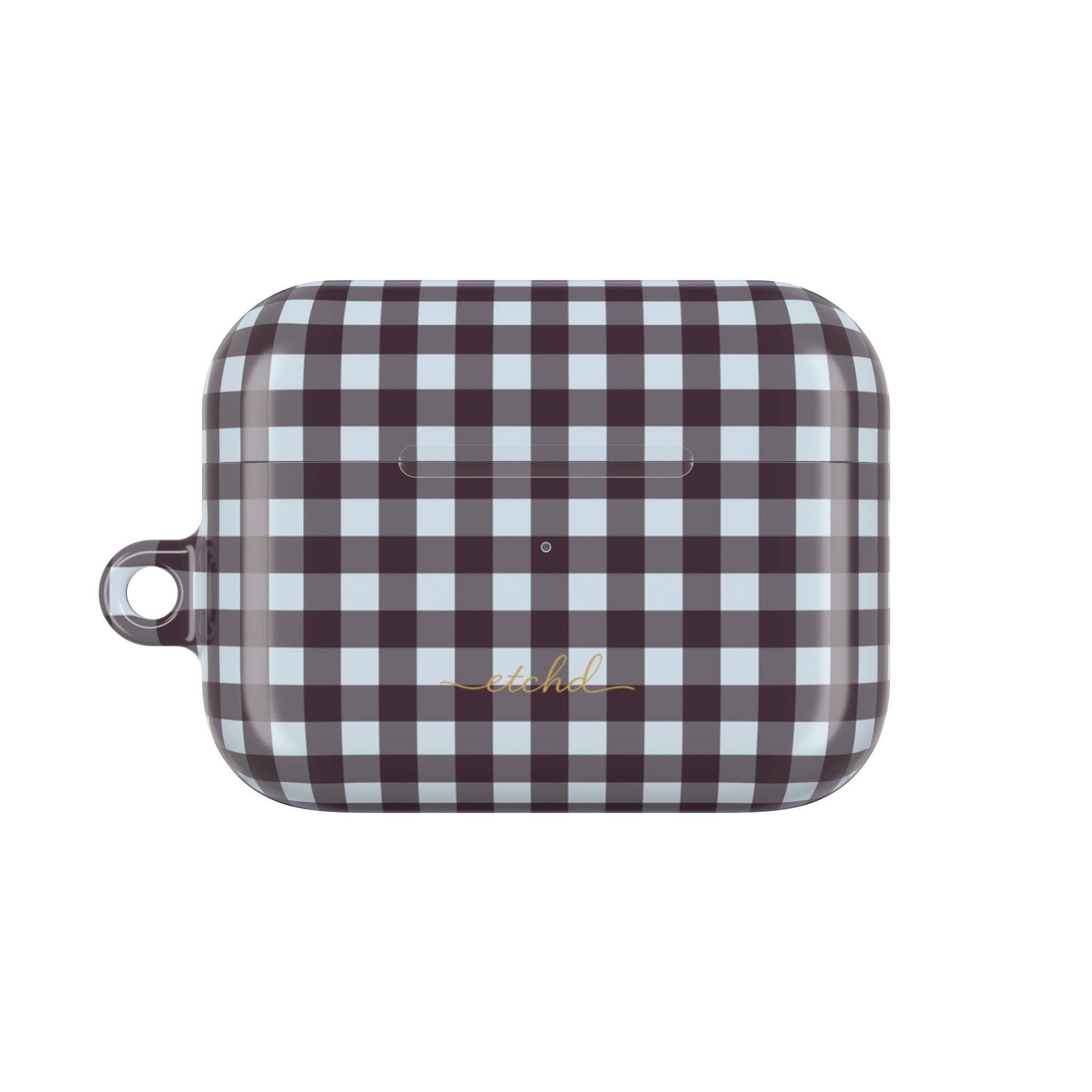 Blue & Plum Gingham AirPod Case by etchd, view 2