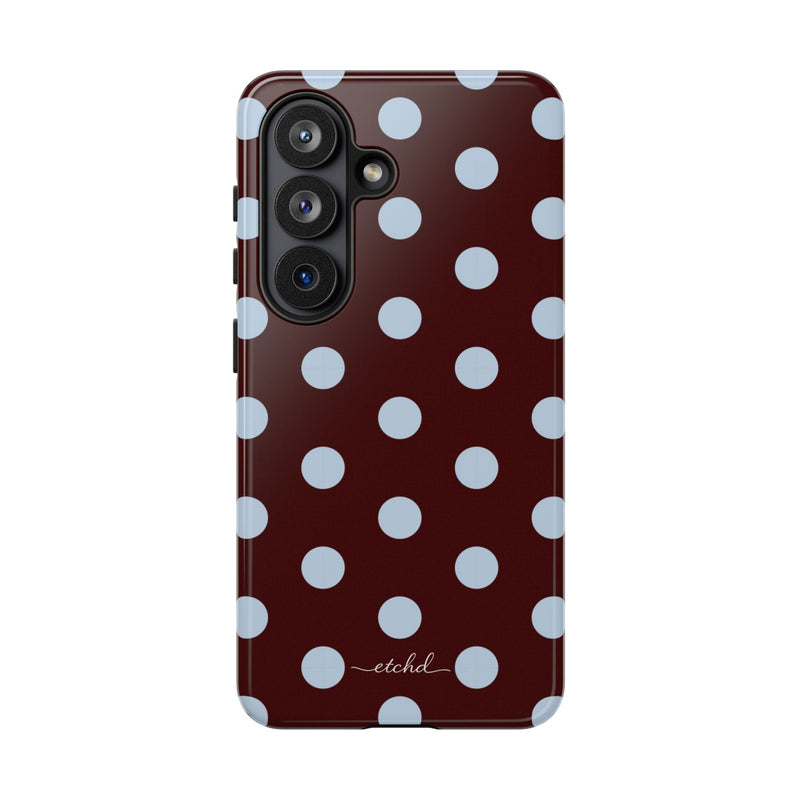 Cherry & Blue Polka Dot Phone Case by etchd, view 61