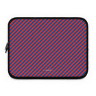 Cobalt & Poppy Striped Diagonal Laptop Sleeve
