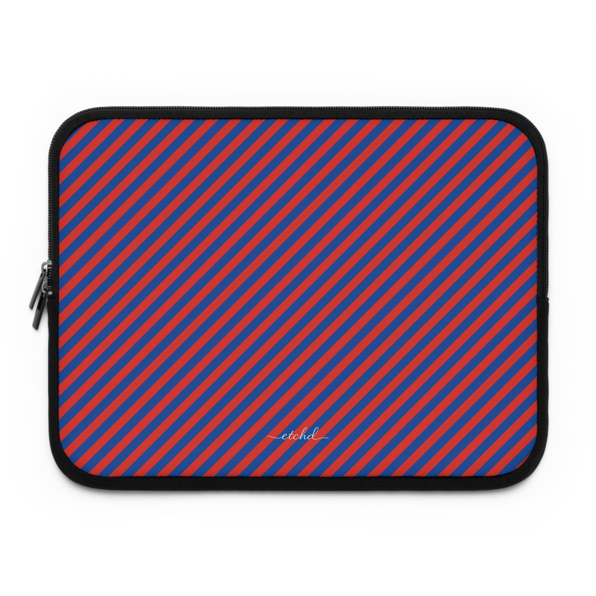 Cobalt And Poppy Diagonal Laptop Sleeve by etchd