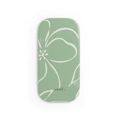 Sage & Cream Floral Click-On Phone Grip by etchd