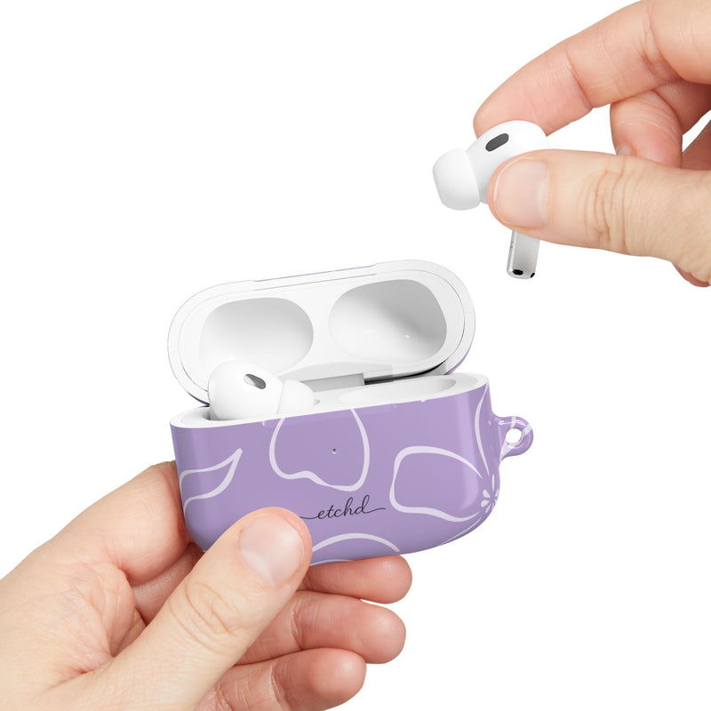 Lilac & Cream Floral AirPod Case by etchd, view 11