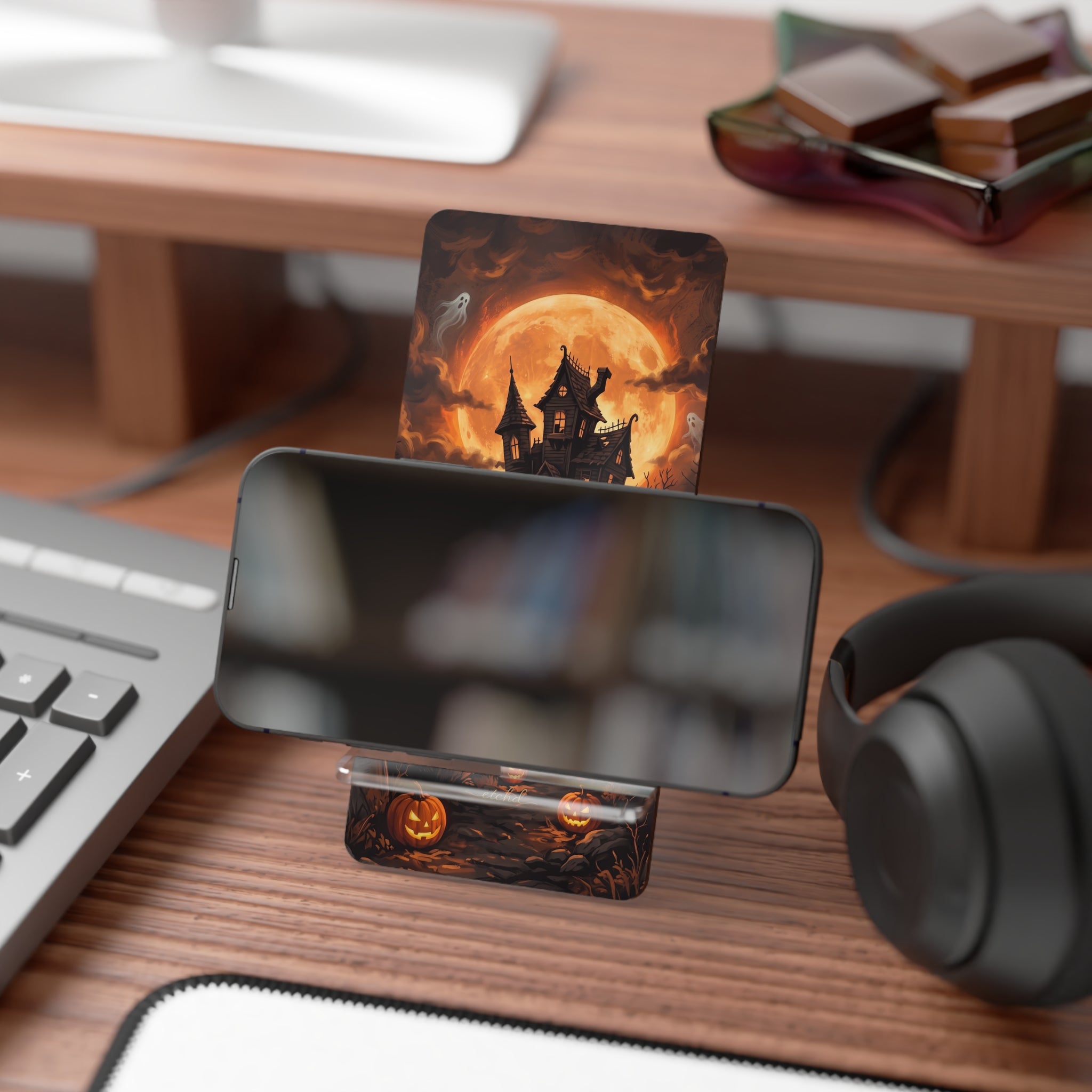 Pumpkin Hollow Phone Stand by etchd, view 4