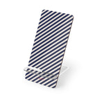 Navy & Cream Striped Diagonal Soporte para móvil