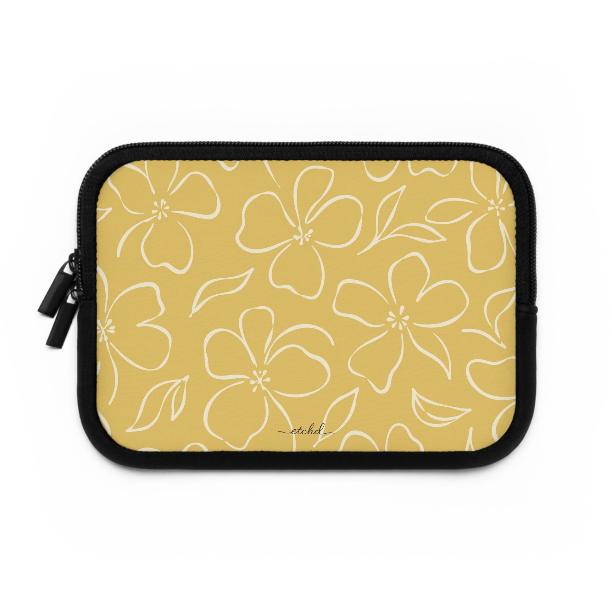 Butter & Cream Floral Laptop Sleeve by etchd, view 2