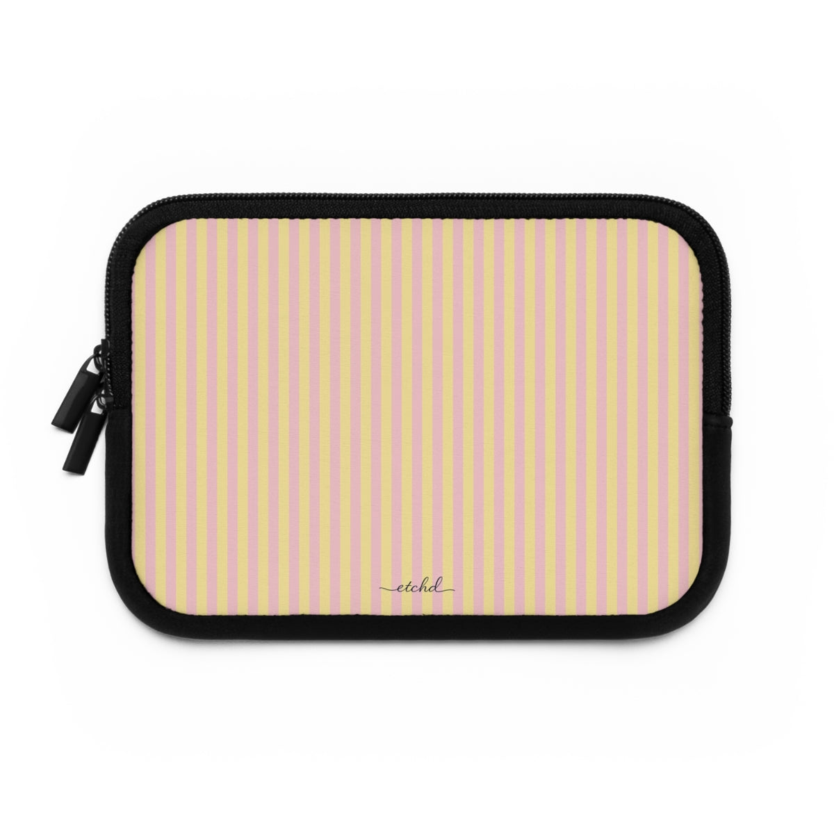 Pink & Butter Striped Funda para portátil de etchd, vista 2