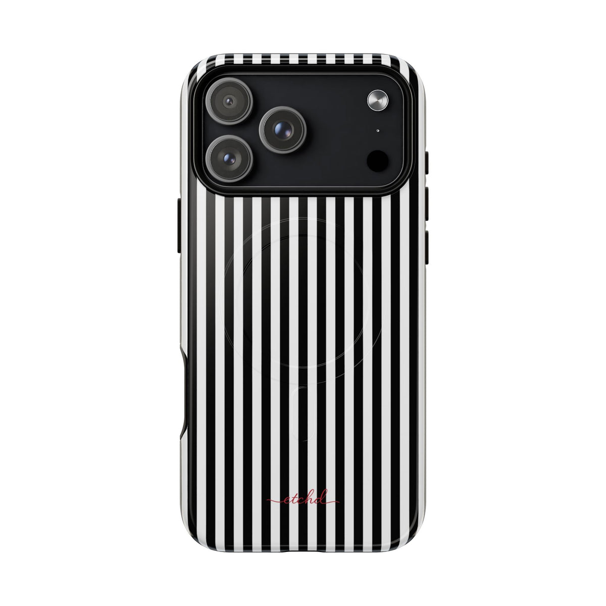 Black & White Striped Magnetic Phone Case by etchd, view 34