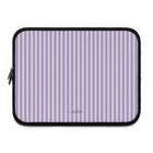 Lilac & Cream Striped Funda para portátil