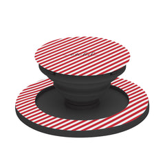 Classic Red & White Striped Diagonal Phone Grip And Stand by etchd, view 6