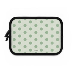 Sage Polka Dot Laptop Sleeve by etchd, view 2
