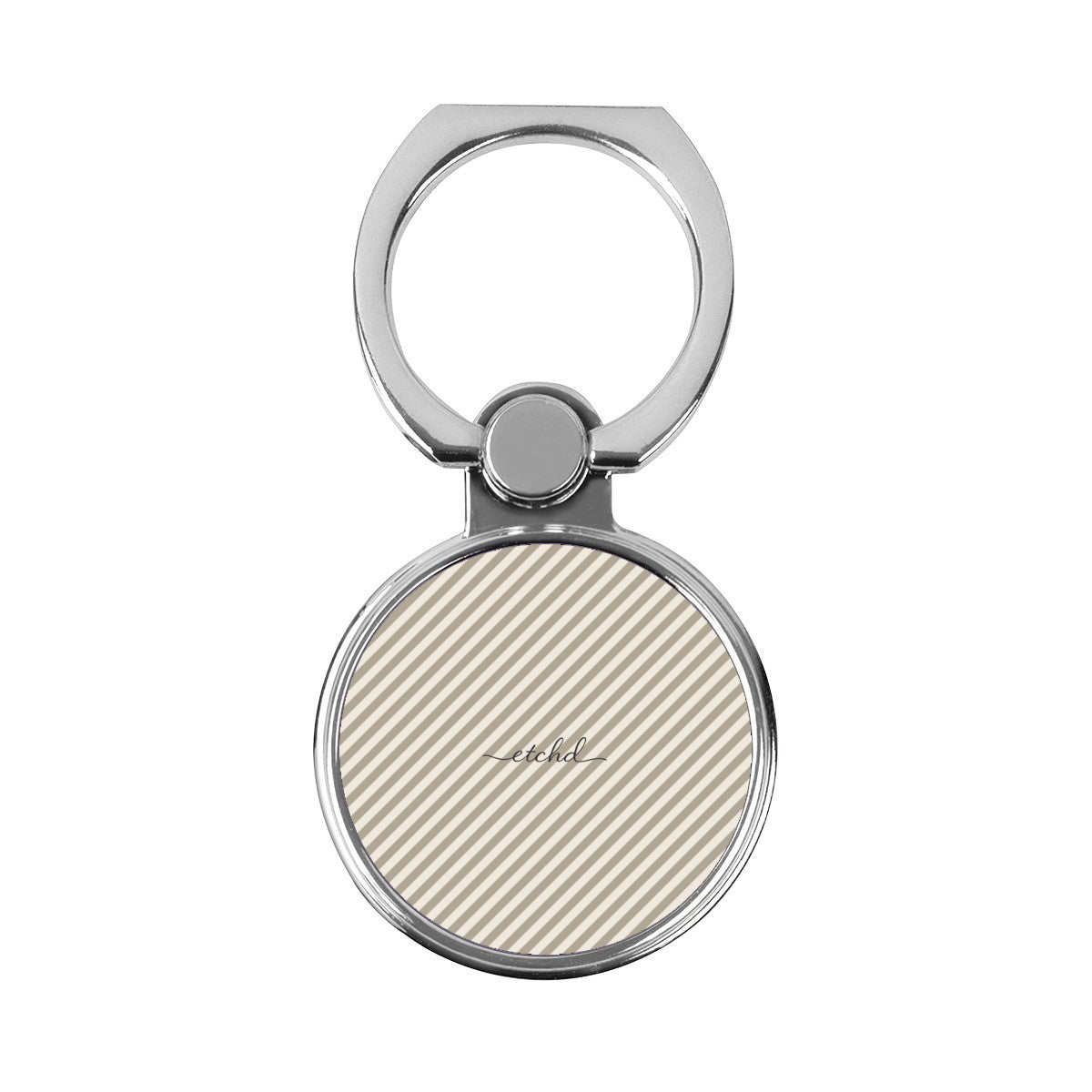 Neutral Striped Diagonal Classic Ring Holder by etchd