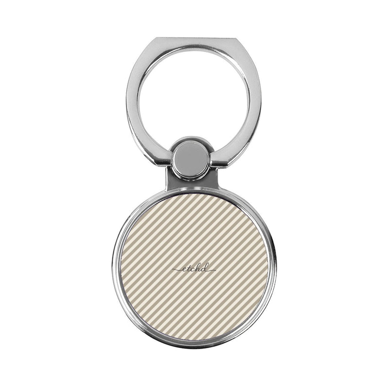 Neutral Striped Diagonal Classic Ring Holder-zoom-
