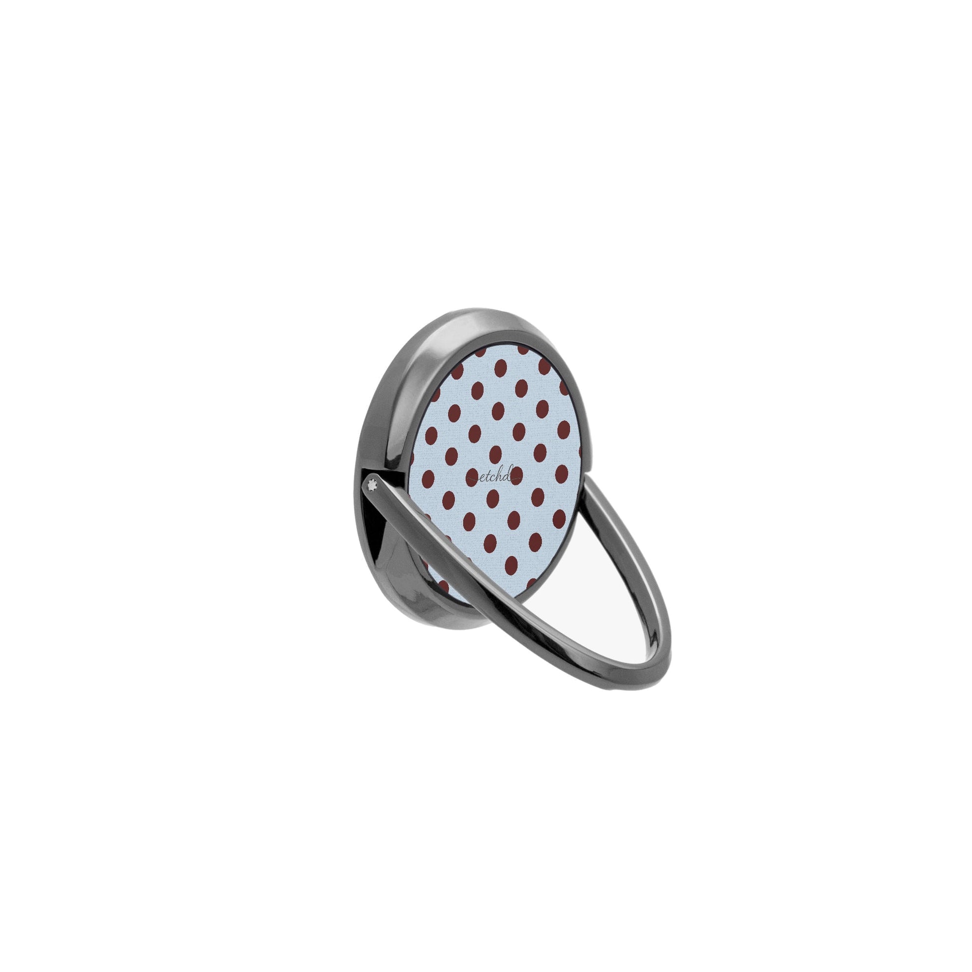 Blue & Cherry Polka Dot Phone Ring Holder by etchd, view 8