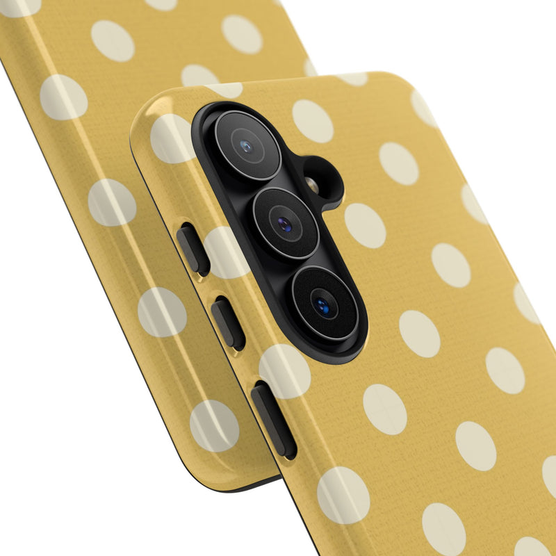 Cream & Butter Polka Dot Phone Case by etchd, view 209