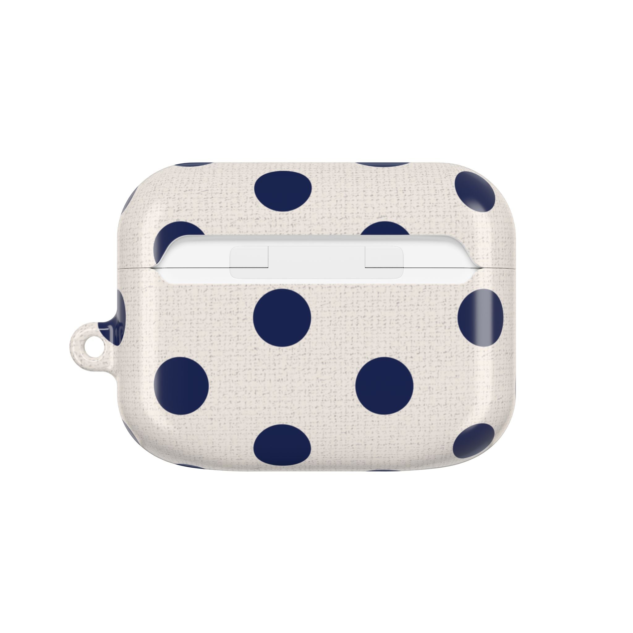 Navy & Cream Polka Dot AirPod Case by etchd, view 7